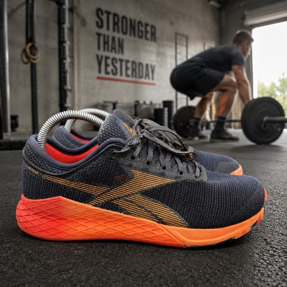 Reebok Nano 9 Sneakers Men's Size 8.5 Blue Orange Athletic Sneakers EG0600